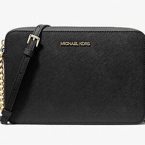Michael Kors Black and Gold Crossbody Bag